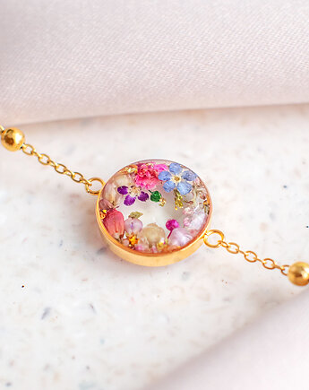 Bransoletka z kompozycją kwiatową, nature gift