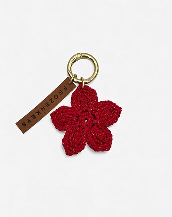 Brelok Kwiat Czerwony z Błyszczącą Nitką, Frozen Keys