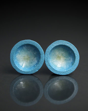 POKRZYWA 10mm/stal chirurgiczna/kolczyki ceramiczne UNIKAT, Magda Łysiak