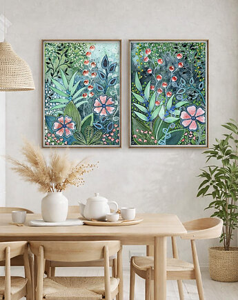 Zestaw 2 prac 60x90cm, Malgorzata Domanska