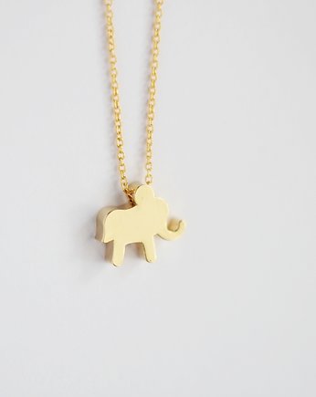 16k Gold Plated Elephant Necklace, Le Boho Bleu