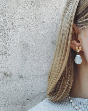 Kolczyki Serce z Perłami, Chmolowska Jewellery