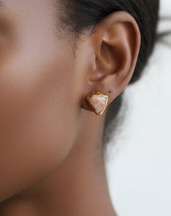 Kolczyki Sztyfty Kamień Słoneczny, TulipBIJOU