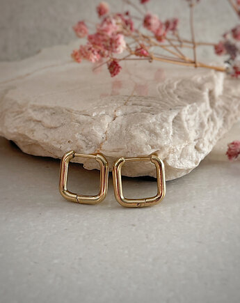 Kolczyki pozłacane ze stali szlachetnej, Bring Biżuteria