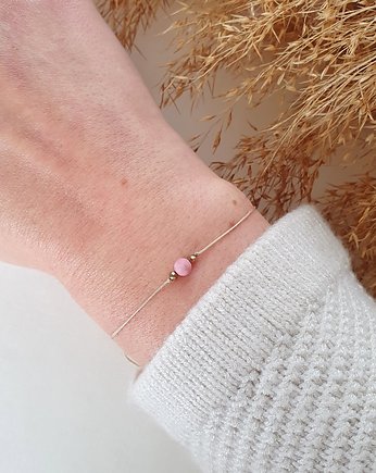Bransoletka z rodonitem, LEI handmade 