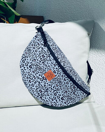 Nerka / torebka z weluru Mili Belt Bag M - panterka szara, Militu