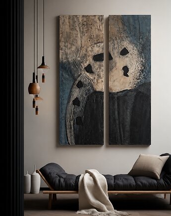 Dyptyk - zestaw 2 obrazów na płótnie 80x120cm, art and texture