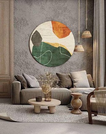 Okrągły obraz -MELANGE COLOURS - teksturowana dekoracja, art and texture