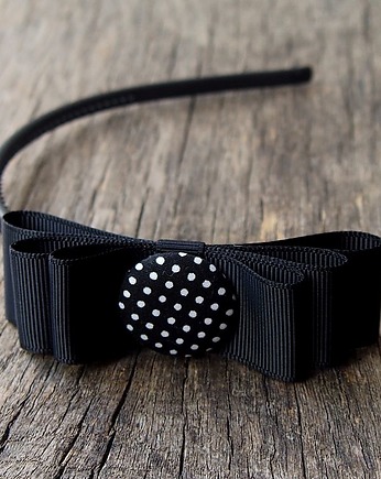 Opaska do włosów z kokardą Dottie Black, Momilio