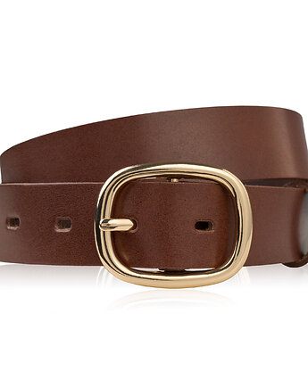 Pasek damski skórzany 110 cm do spodni brązowy licowy TB-15-TB-110, Paolo Peruzzi