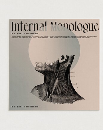 Internal monologue / Oryginalna grafika / poster print / Gicle, Alina Rybacka