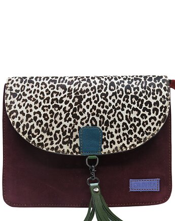 Torebka klasyczna damska zamszowa odpinany chwost brelok OLIVKA, Olivka Warsaw