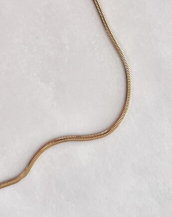 Srebrny pozłacany naszyjnik choker żmijka, ATdiament