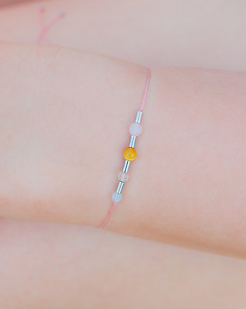 Bransoletka Zodiac Bliźnięta Kwarc Tygrysie Oko Cytryn Akwamaryn, w hand works