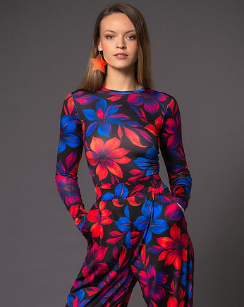 Bluzka basic z długim rękawem - Flower Power, milita nikonorov