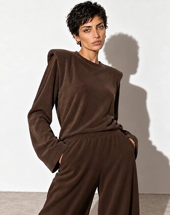 Longsleeve Quiet ribbed choclate, Patchouli