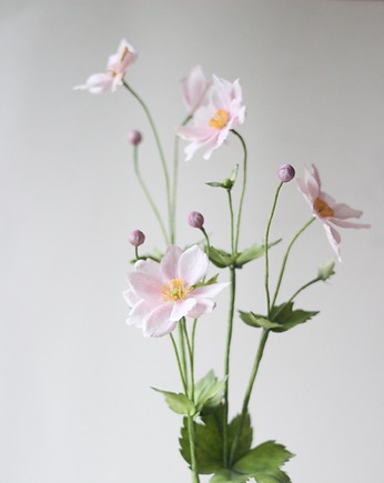 Dekoracja botaniczna, kwiaty z papieru - anemony, zawilce, Bibula Blooms