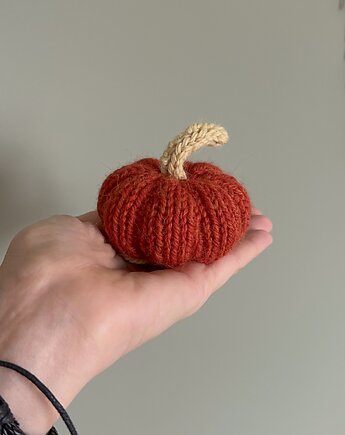 Dynia ozdobna handmade, rozmiar S, kolor ciemnopomarańczowy - 1 szt., Kocie Motki
