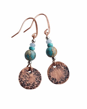 Kolczyki z kutej, oksydowanej miedzi i jaspisu cesarskiego /4/, Galeriai