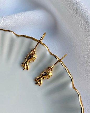 Kolczyki ze srebra złoconego Ryby, MaLa Jewellery