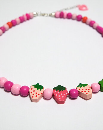 Korale - Truskawki 2 -  drewniane, krótkie, yenoo
