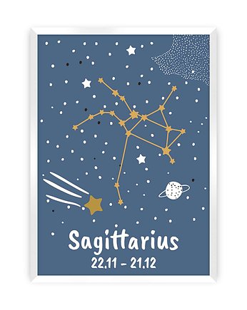 Obrazek Zodiac Sagittarius 30x40, Yellow Tipi