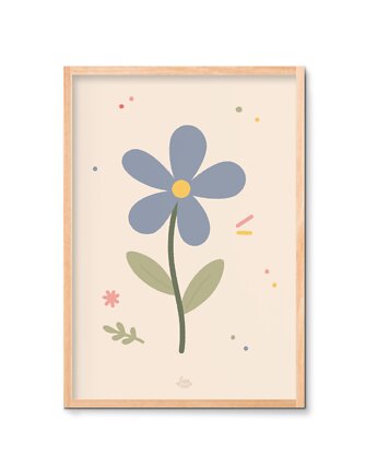 Kwiat plakat Montessori, Lisia Rodzinka