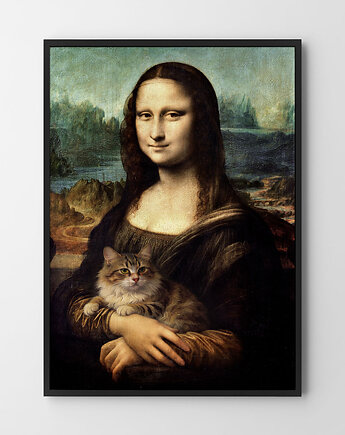 Plakat Mona Lisa z kotem, HOG STUDIO