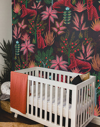 Tapeta Gold Tigers Black, wallcolors