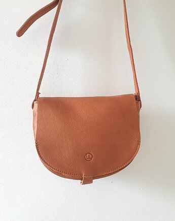 Torebka ze skóry na ramię, CASCO, rudy, naniby