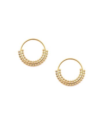 Tybetańskie koła - kolczyki ze stali szlachetnej pozłacanej, Kulka Bransoletki