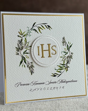 Zaproszenia na komunię, wzór 4D, Anna Art and Crafts