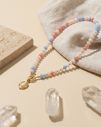 Naszyjnik z opałem, jadeitem i hematytem, Twarda Sztuka