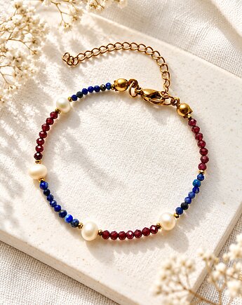 Bransoletka z granatem i lapis lazuli, Blask Natury