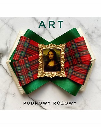 Brosza  ART z obrazem Mona LisaNEW 1szt, Pudrowy Różowy