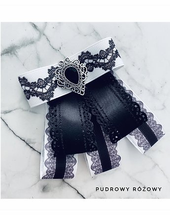 Minimalistyczna i nowoczesna Broszka  Czarna  New, Pudrowy Różowy