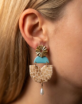 Kolczyki pozłacane Niepowtarzalne , Twarda Sztuka