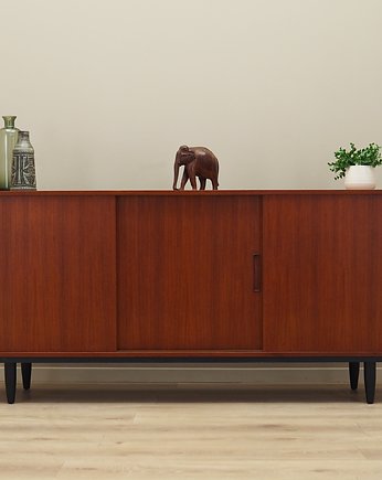 Sideboard tekowy, duński design, lata 70, produkcja: Dania, Przetwory design