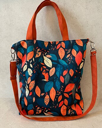 Torba na ramię XXL - print jesień, PRACOWNIA 166