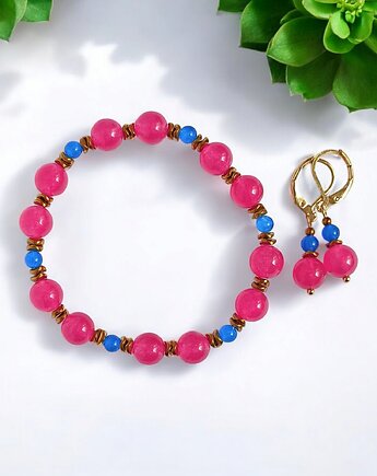 RAZEM TANIEJ! summer collection : bransoletka i kolczyki : jadeit I