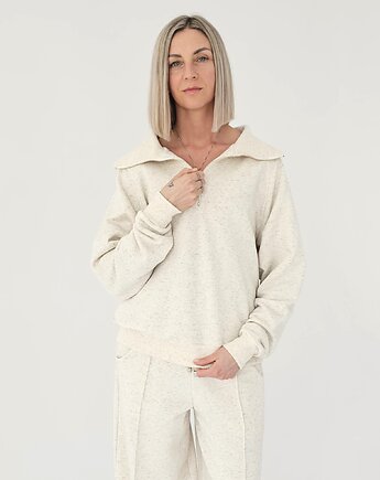 Bluza na zamek z rozłożystym kołnierzem o pudełkowym kroju, Ablush