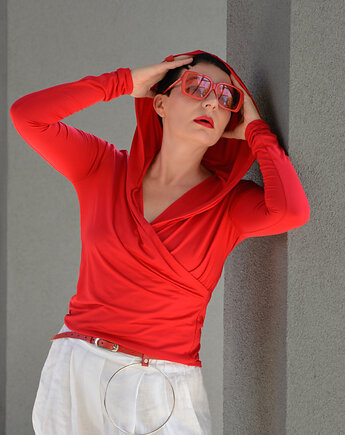 New BLUZA z Kapturem  W O D A, momo fashion