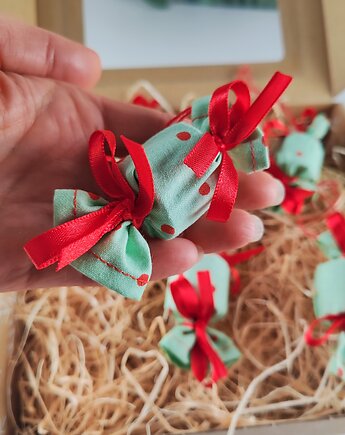 Cukierki na choinkę w groszki, zestaw 6szt., U.to ceramika