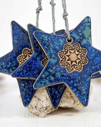 Gwiazdki niebo - ceramiczne ozdoby choinkowe, 10FingersArt