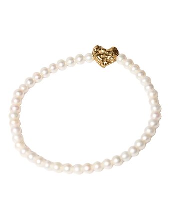Bransoletka z perłami i złotym serduszkiem Organica, Blooming Stones