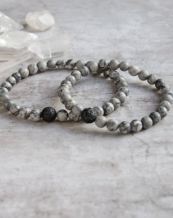 KOMPLET dla PARY : jaspis : ochronne bransoletki, kaktusia