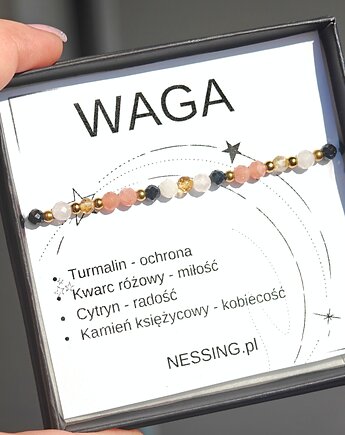 WAGA bransoletka zodiakalna na gumce, NESSING handmade