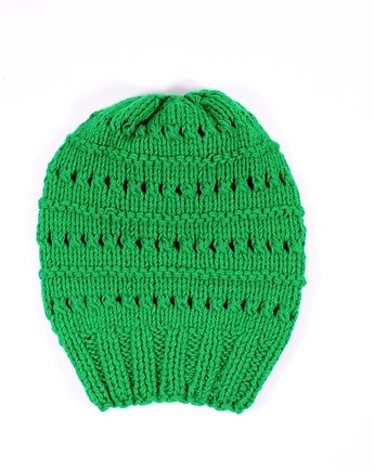 Czapka zielona luźna długa hipster beanie, RękaProduction