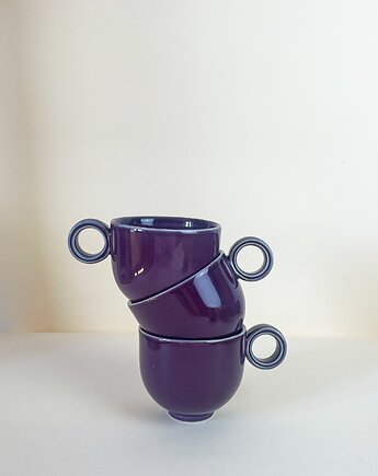 Filiżanka, 220 ml  vintage retro [fioletowa], FORMY PROSTE