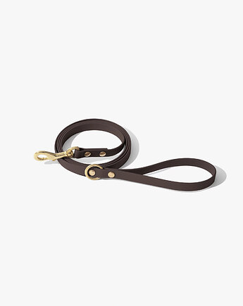Smycz miejska premium mosiądz - dark brown, Tobby